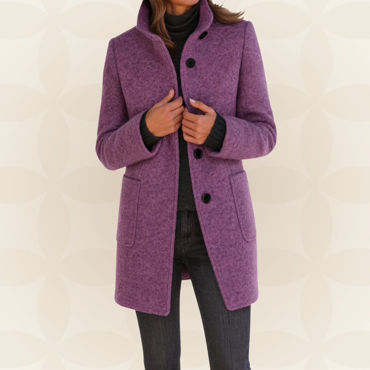 Debbie – Tailored Stand-Collar Coat
