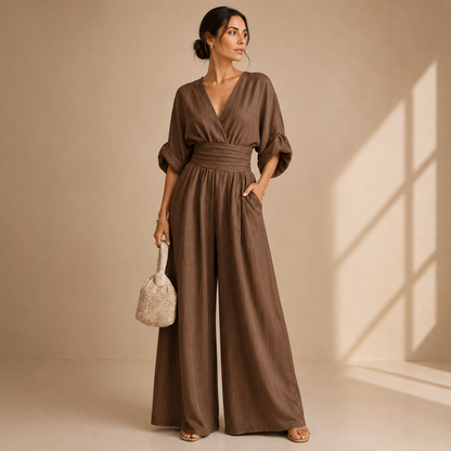 June – Wide-Leg Wrap Jumpsuit