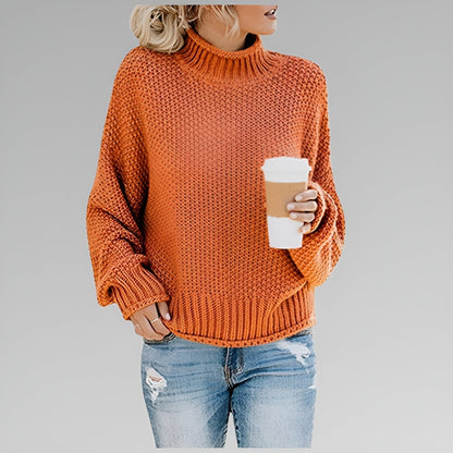 Wanda – Relaxed Mock Neck Knit Sweater
