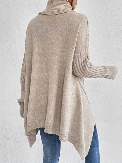 Karen – Oversized Turtleneck Knit Sweater