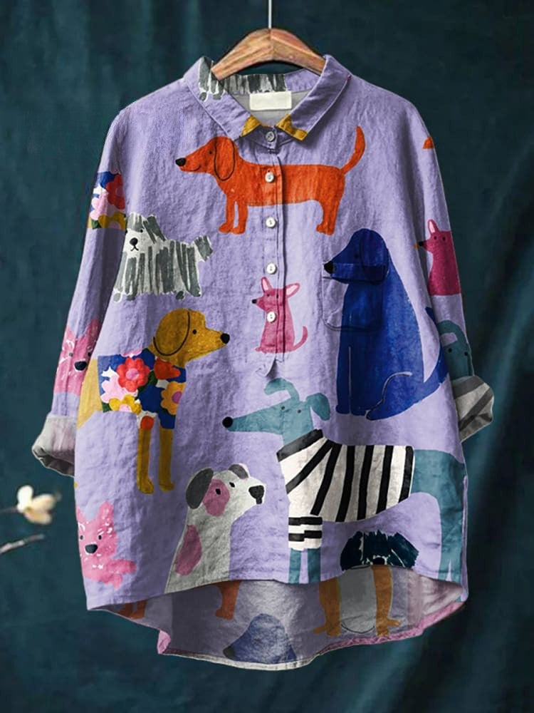 Mae | Colourful Pups Shirt