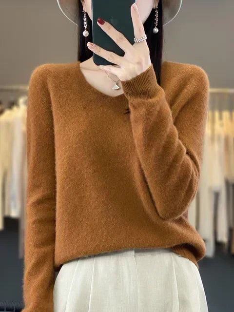 Erica – Loose Knit V-Neck Sweater
