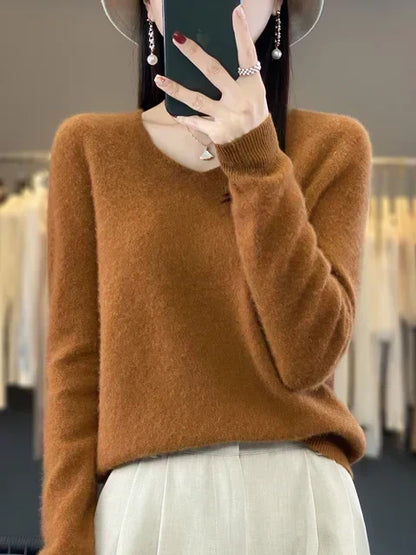 Erica – Loose Knit V-Neck Sweater