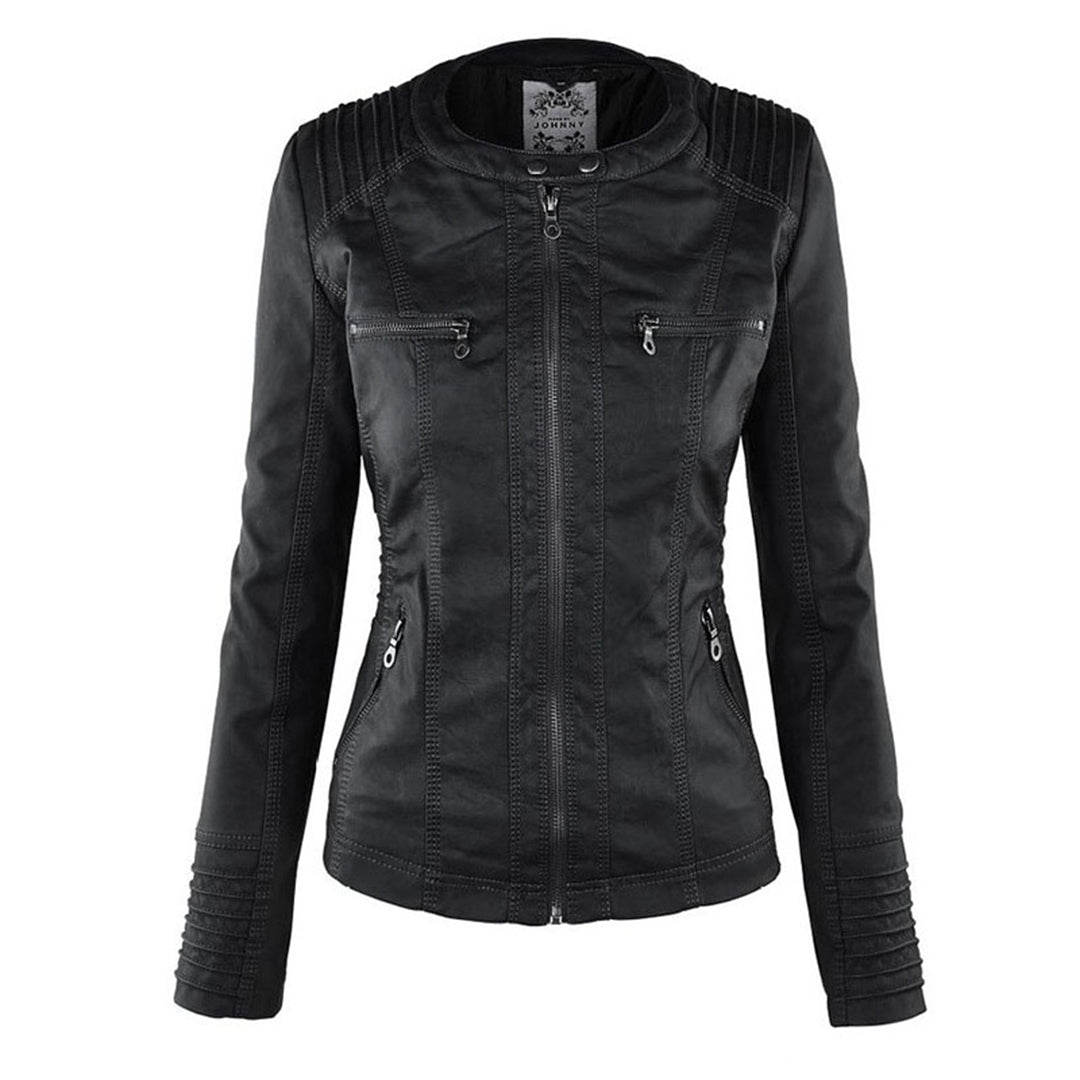 Constance – Hooded Moto-Style Fitted Jacket