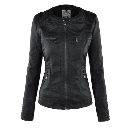 Constance – Hooded Moto-Style Fitted Jacket