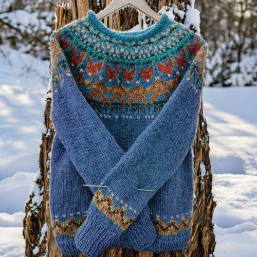 Henrietta – Fair Isle Knit Sweater with Traditional Pattern