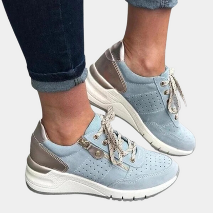 Tara – Lace-Up Wedge Sole Sneakers