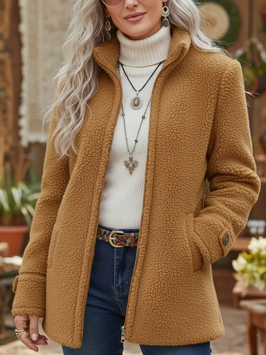 Carolyn – Cozy Sherpa Full Zip Jacket