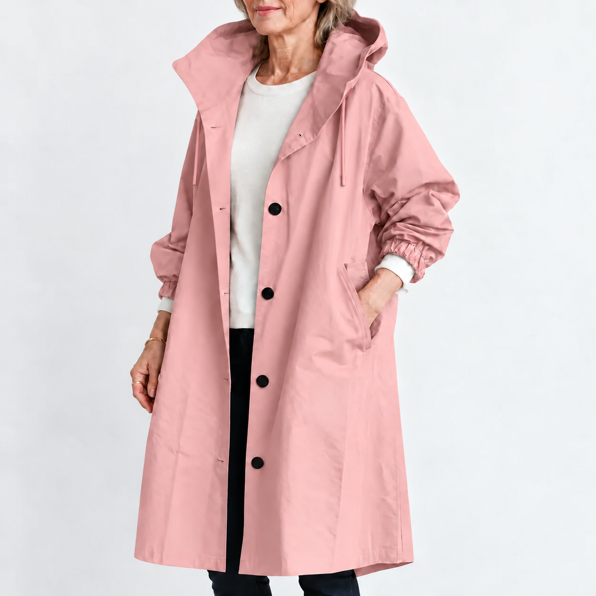 Sherri – Hooded Longline Trench Coat