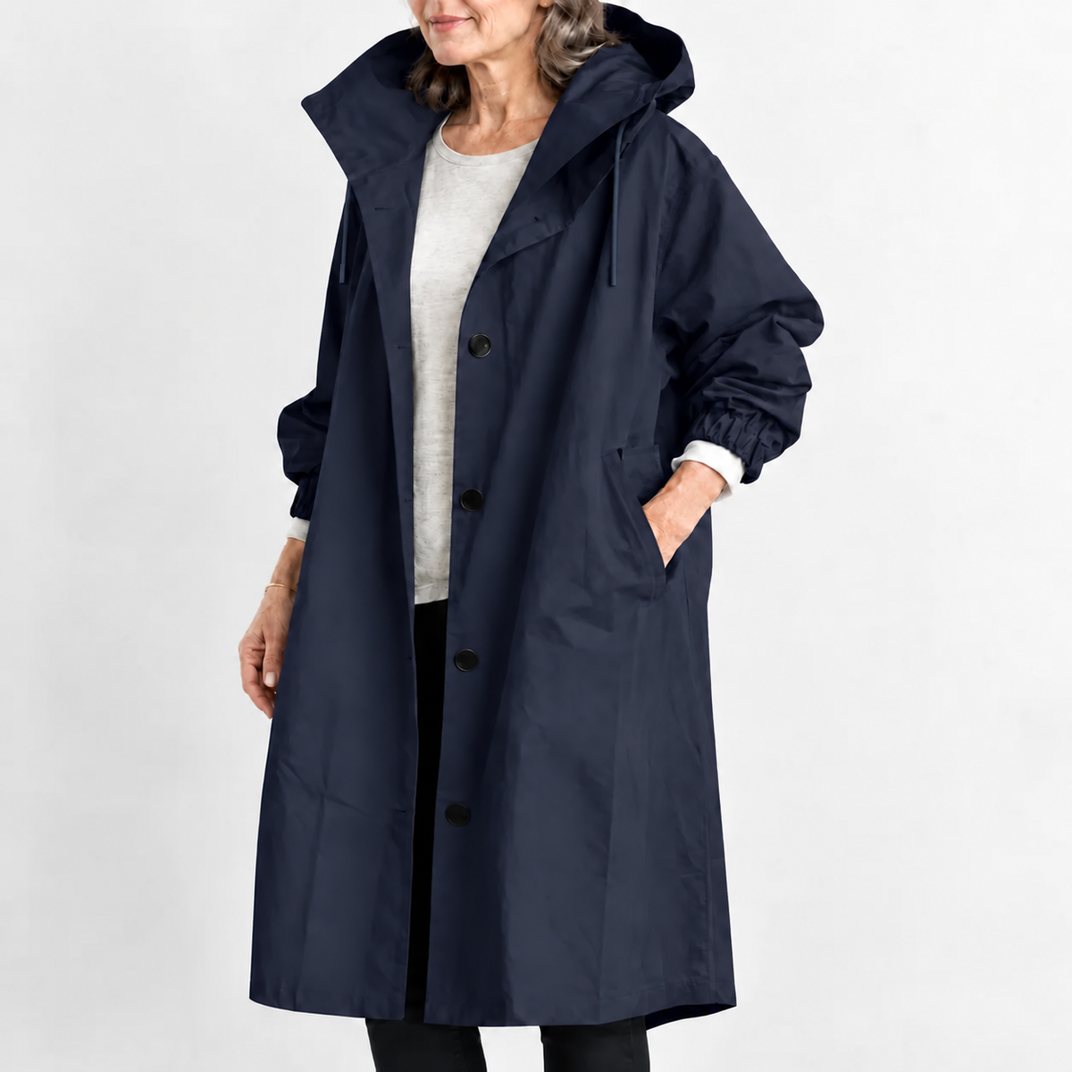 Sherri – Hooded Longline Trench Coat