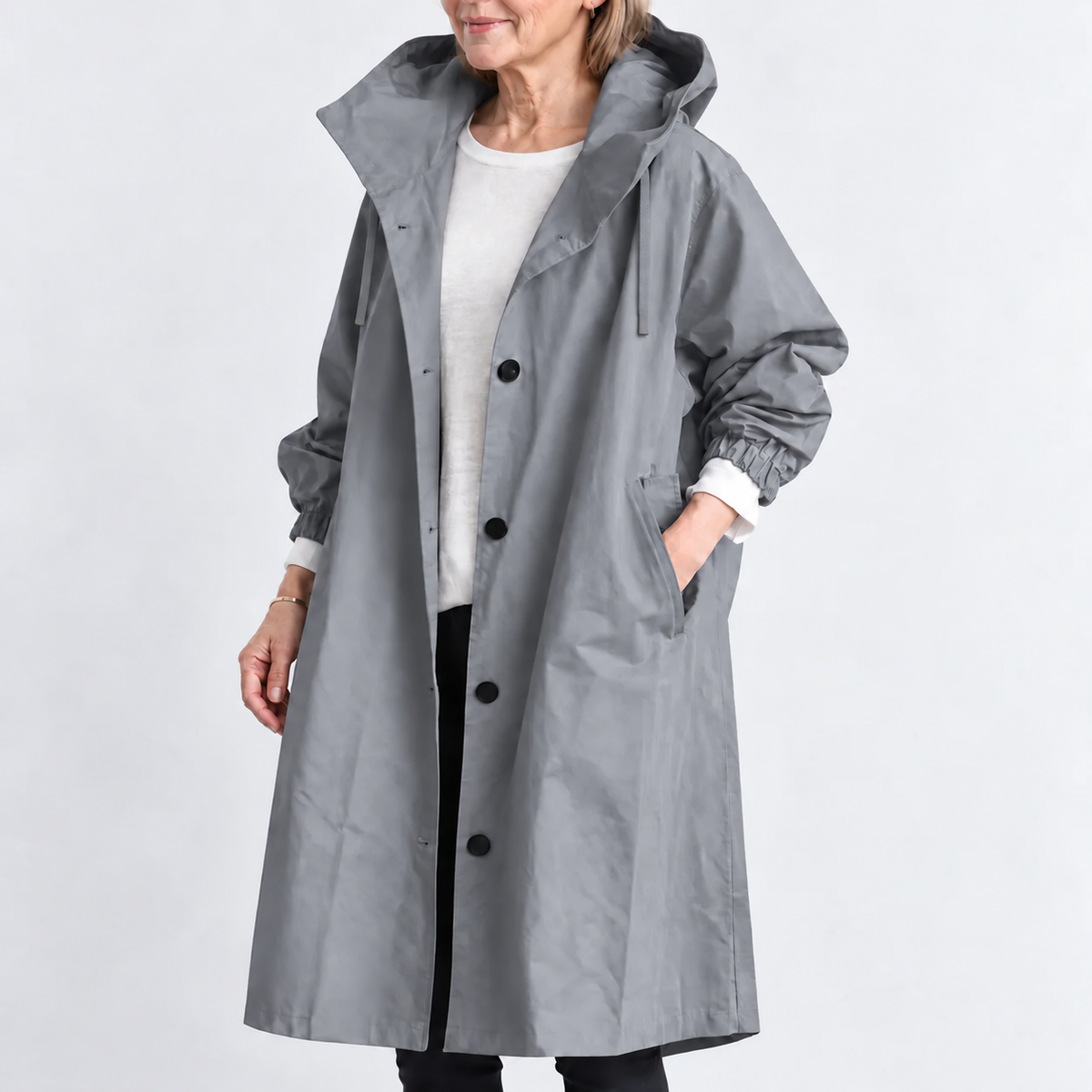 Sherri – Hooded Longline Trench Coat