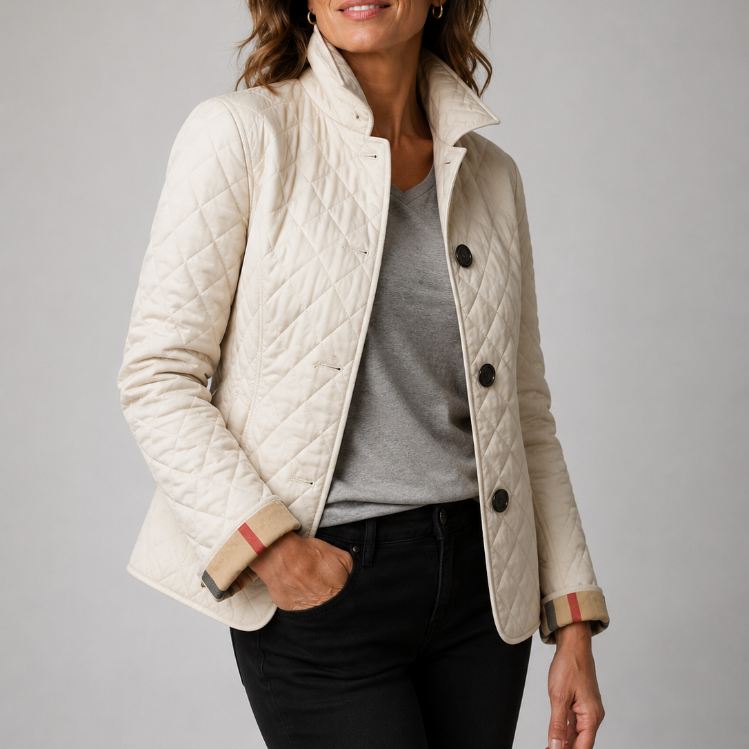 Debra – Lightweight Quilted Button-Up Jacket