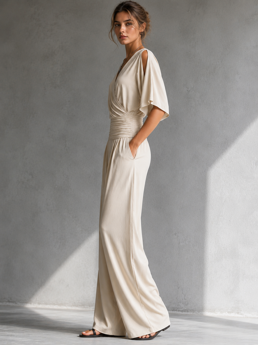 Danielle – Elegant Wide-Leg Wrap Jumpsuit