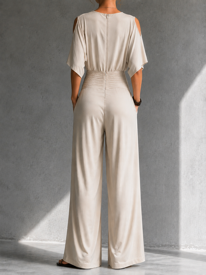 Danielle – Elegant Wide-Leg Wrap Jumpsuit