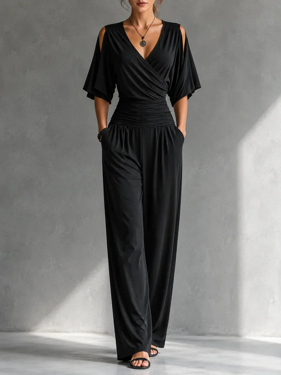 Danielle – Elegant Wide-Leg Wrap Jumpsuit