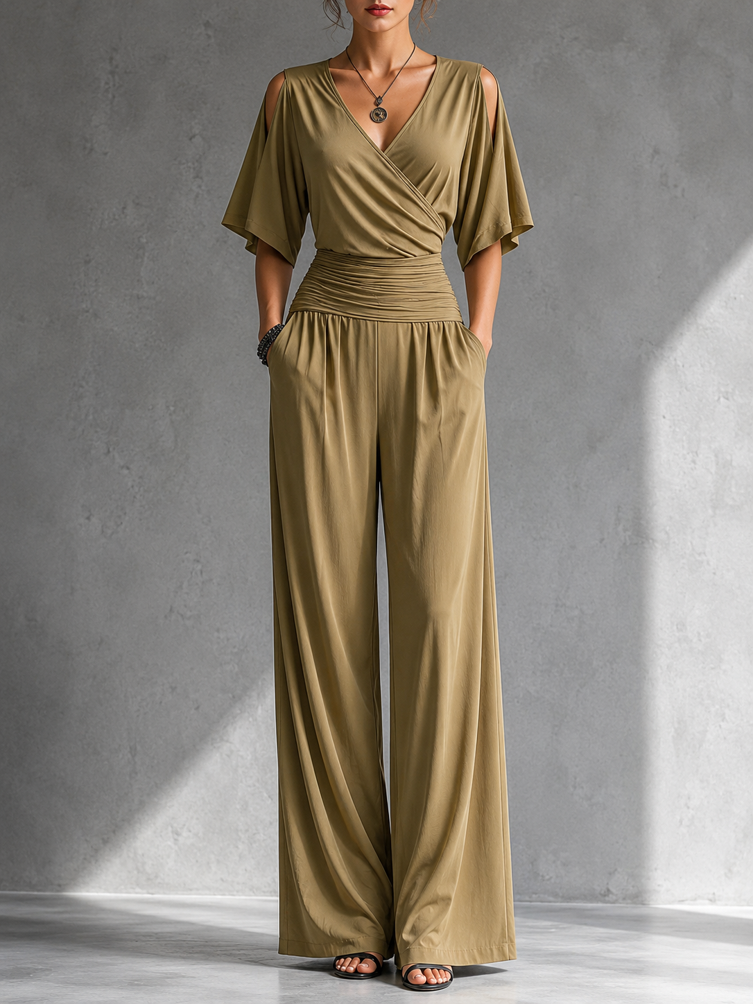 Danielle – Elegant Wide-Leg Wrap Jumpsuit