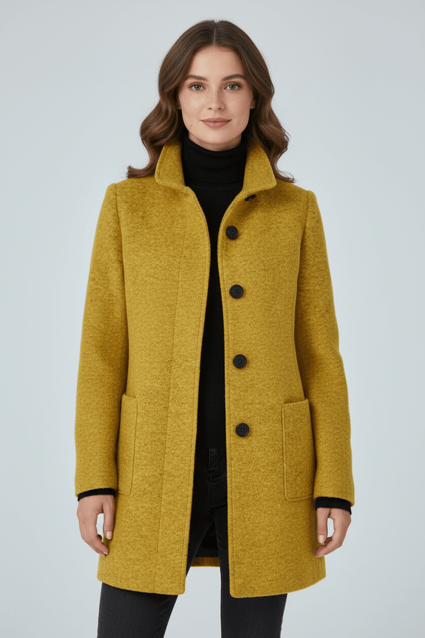 Heather – Tailored Stand-Collar Overcoat