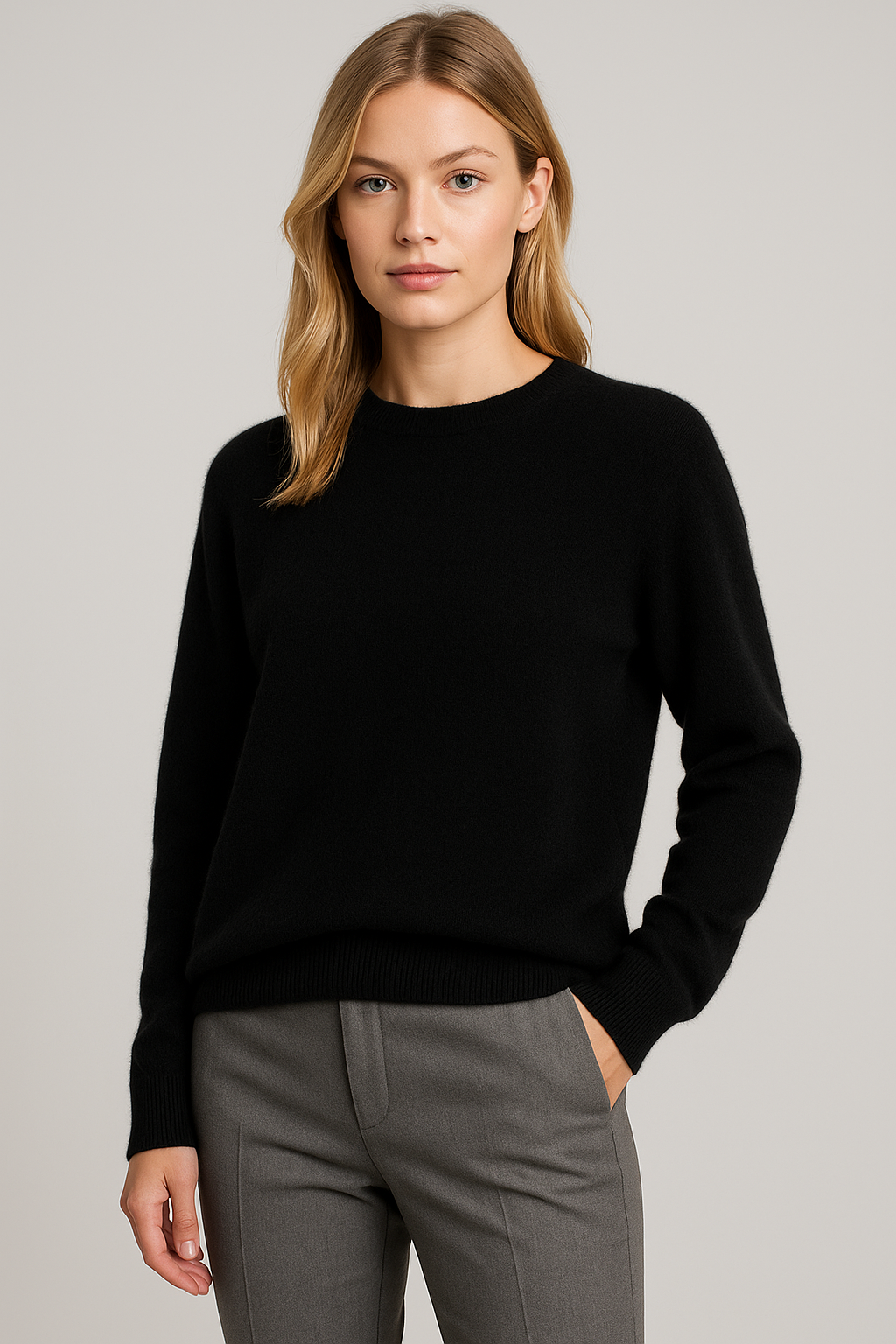 Shirley – Classic Crewneck Knit Sweater