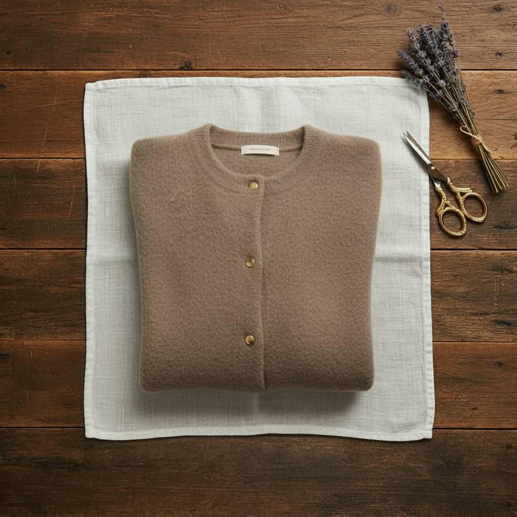 Cassandra – Crew Neck Button Knit Cardigan