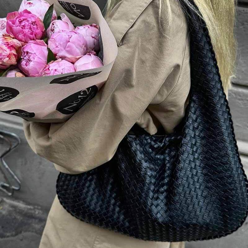 Allison – Woven Oversized Shoulder Handbag