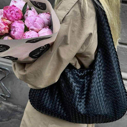 Allison – Woven Oversized Shoulder Handbag