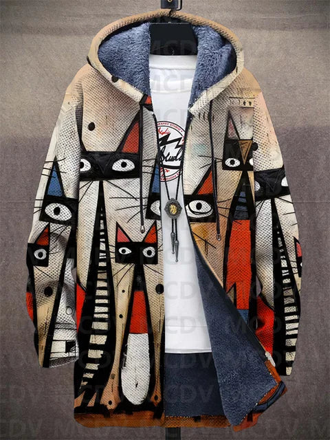 Doris – Fleece-Lined Artistic Hooded Coat
