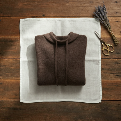 Mae – Cowl Neck Drawstring Knit Sweater
