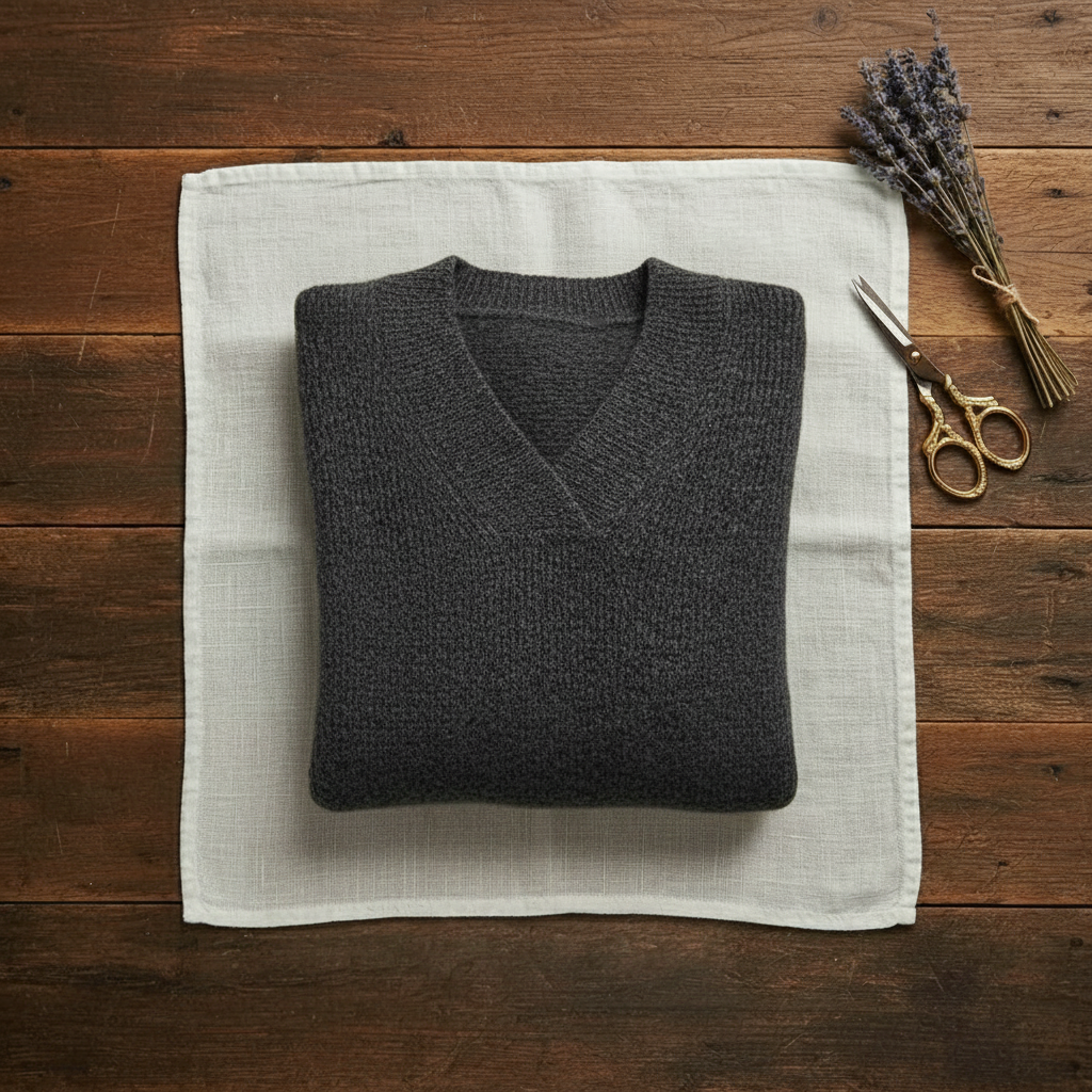 Nola – Ribbed V-Neck Knit Sweater