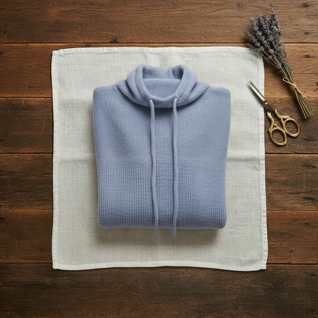 Mae – Cowl Neck Drawstring Knit Sweater
