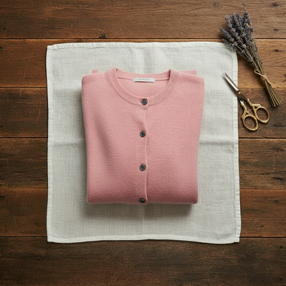 Cassandra – Crew Neck Button Knit Cardigan