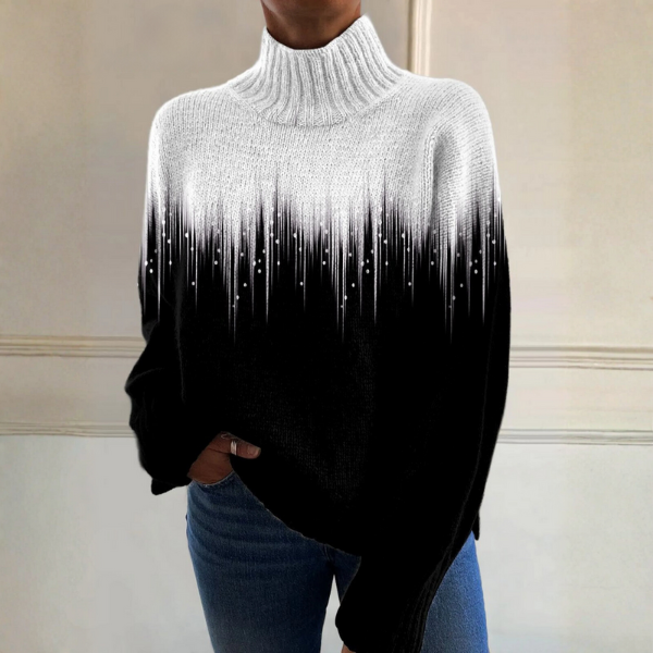 Sharlene – Gradient Knit Turtleneck Sweater