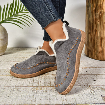 Janet – Fleece-Lined Cushioned Slip-On Shoes