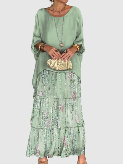 Margaret – Tiered Chiffon-Look Maxi Dress