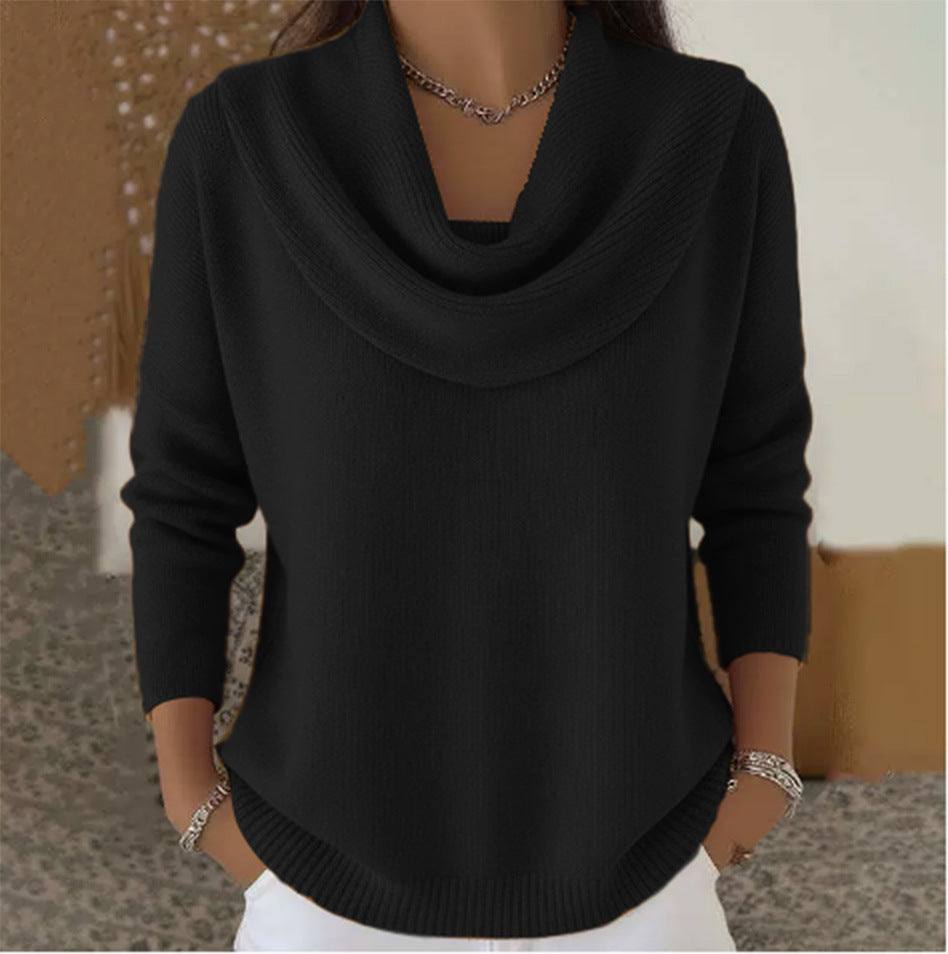 Debbie – Cowl Neck Knit Sweater