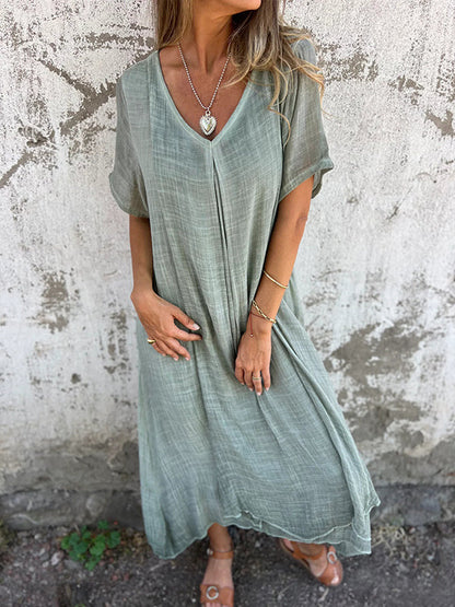 Sheba | Loose V-Neck Dress