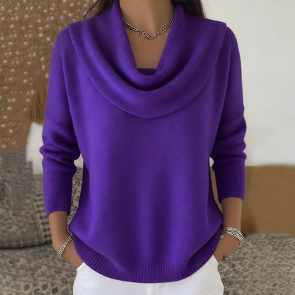 Debbie – Cowl Neck Knit Sweater