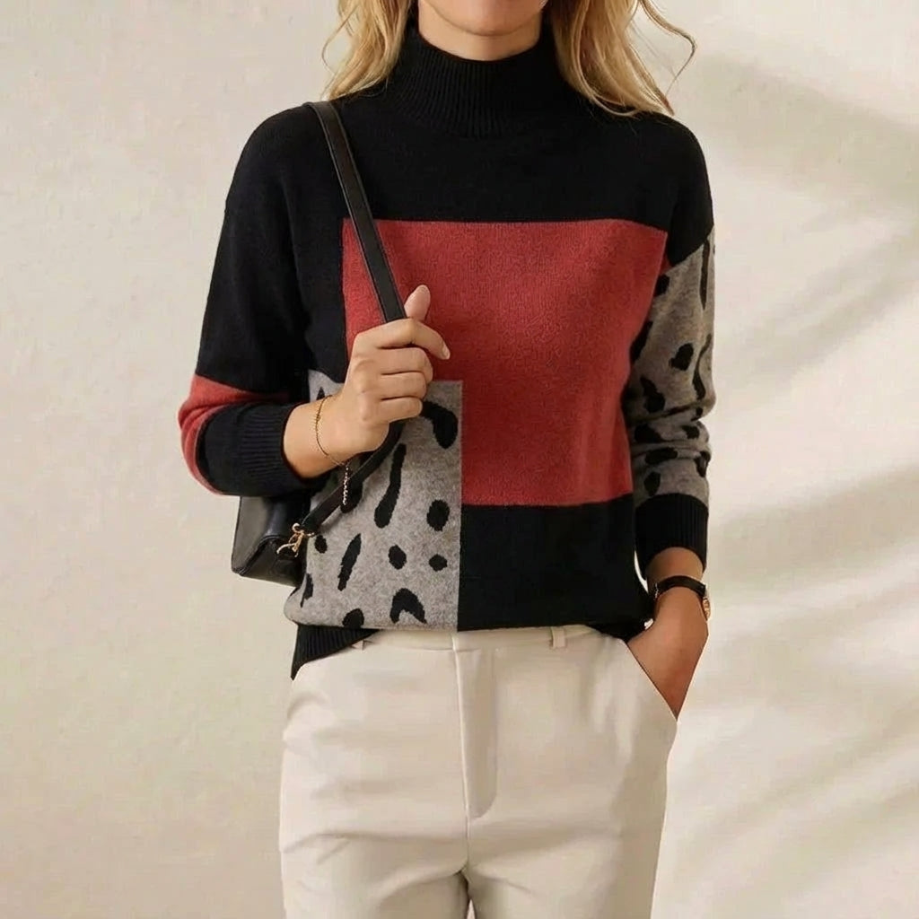 Lillian – Colour-block Knit Sweater
