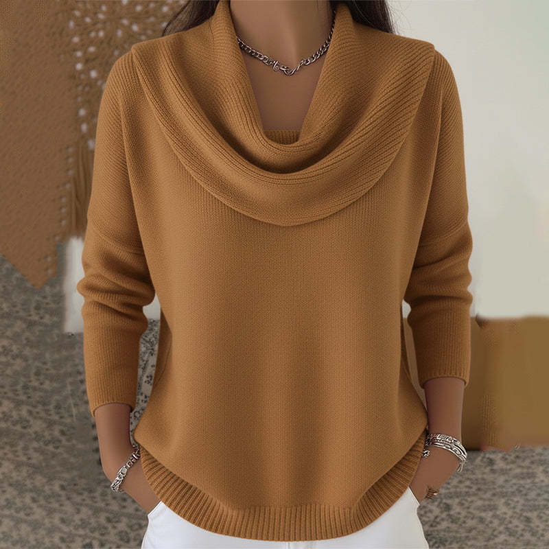 Debbie – Cowl Neck Knit Sweater