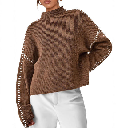 Jolene – Oversized Whipstitch Detail Sweater
