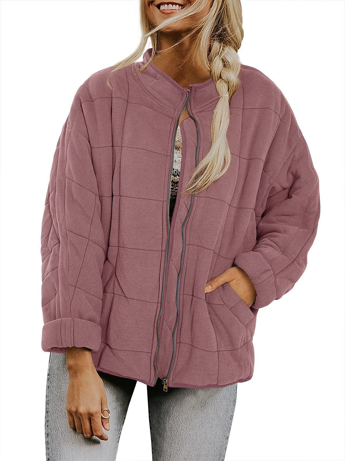 Shelly – Quilted Zip-Front Bomber Jacket