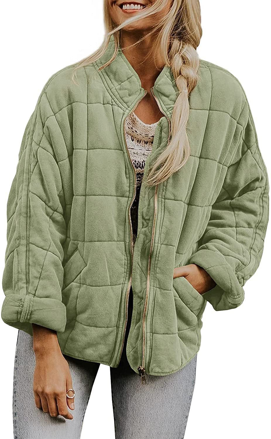 Shelly – Quilted Zip-Front Bomber Jacket