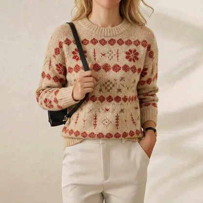 Yolanda – Fair Isle Knit Crew Neck Sweater