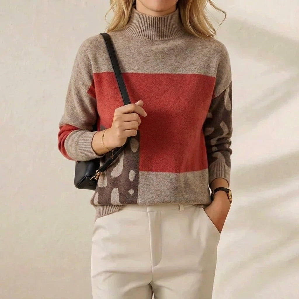Lillian – Colour-block Knit Sweater