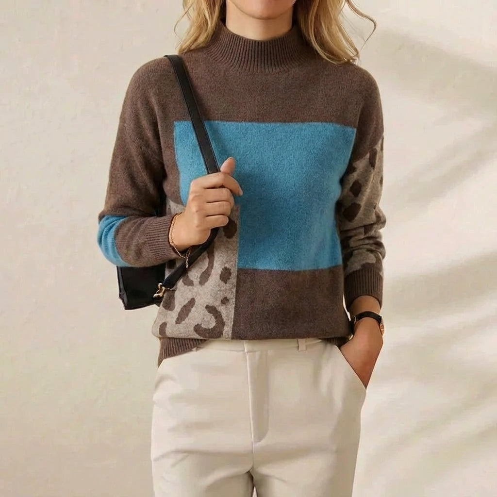 Lillian – Colour-block Knit Sweater