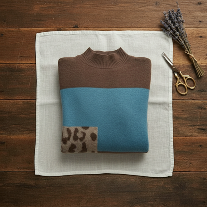 Lillian – Colour-block Knit Sweater