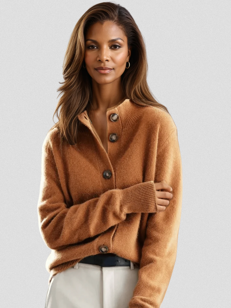 Jacqueline – Button-Front Knit Cardigan