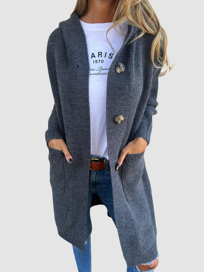 Isabel – Cozy Hooded Knit Cardigan