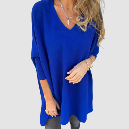 Carleen – Relaxed V-Neck Knit Sweater
