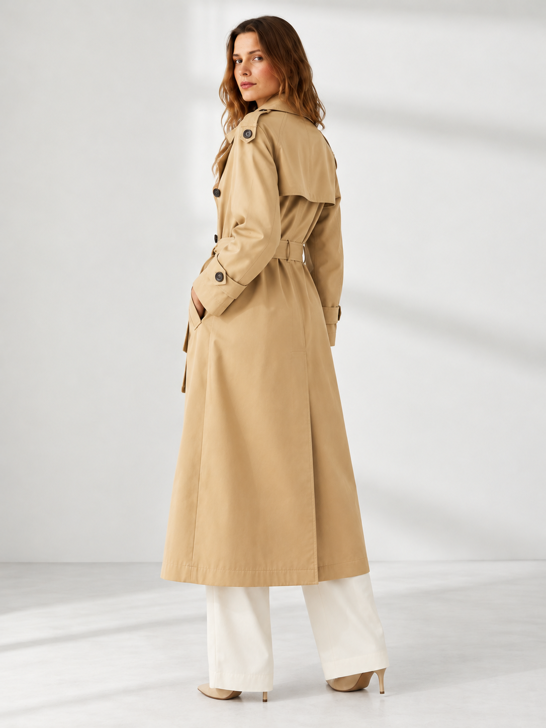 Irene – Classic Double-Breasted Trench Coat