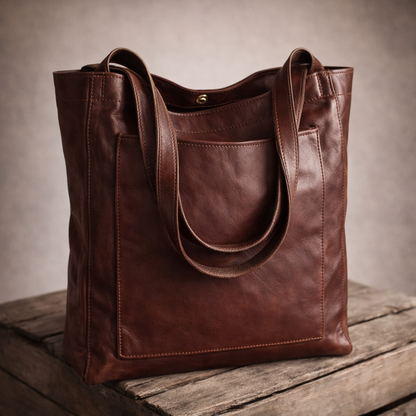 Janet – Structured Leather-Look Tote Bag